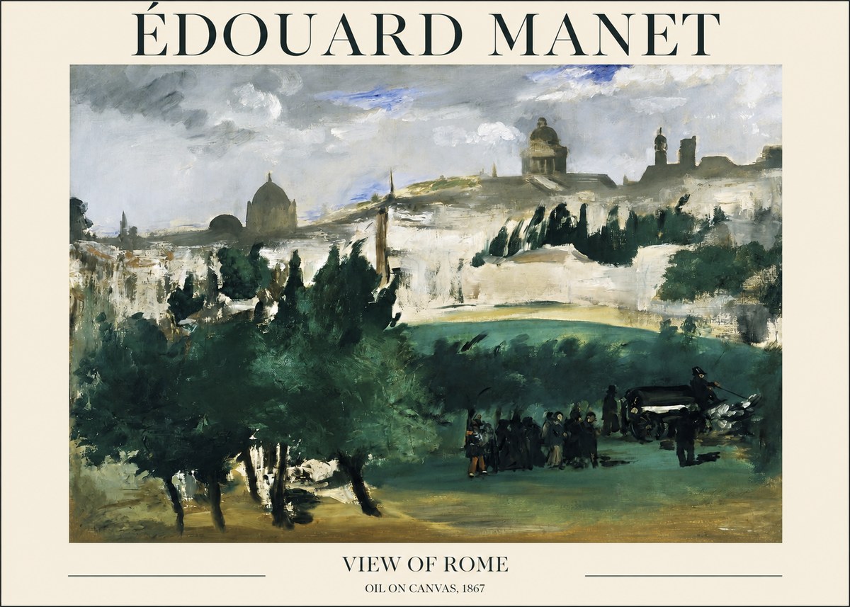 Édouard Manet View of Rome No1 - Plakát