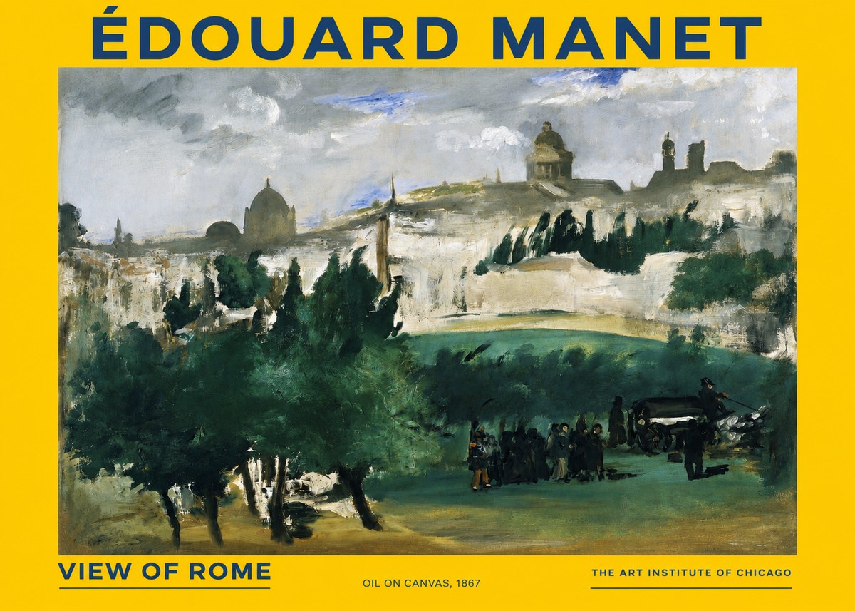Édouard Manet View of Rome No2 - Plakát