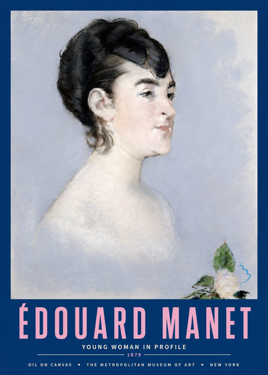 Édouard Manet Young Woman in Profile No4 - Plakát