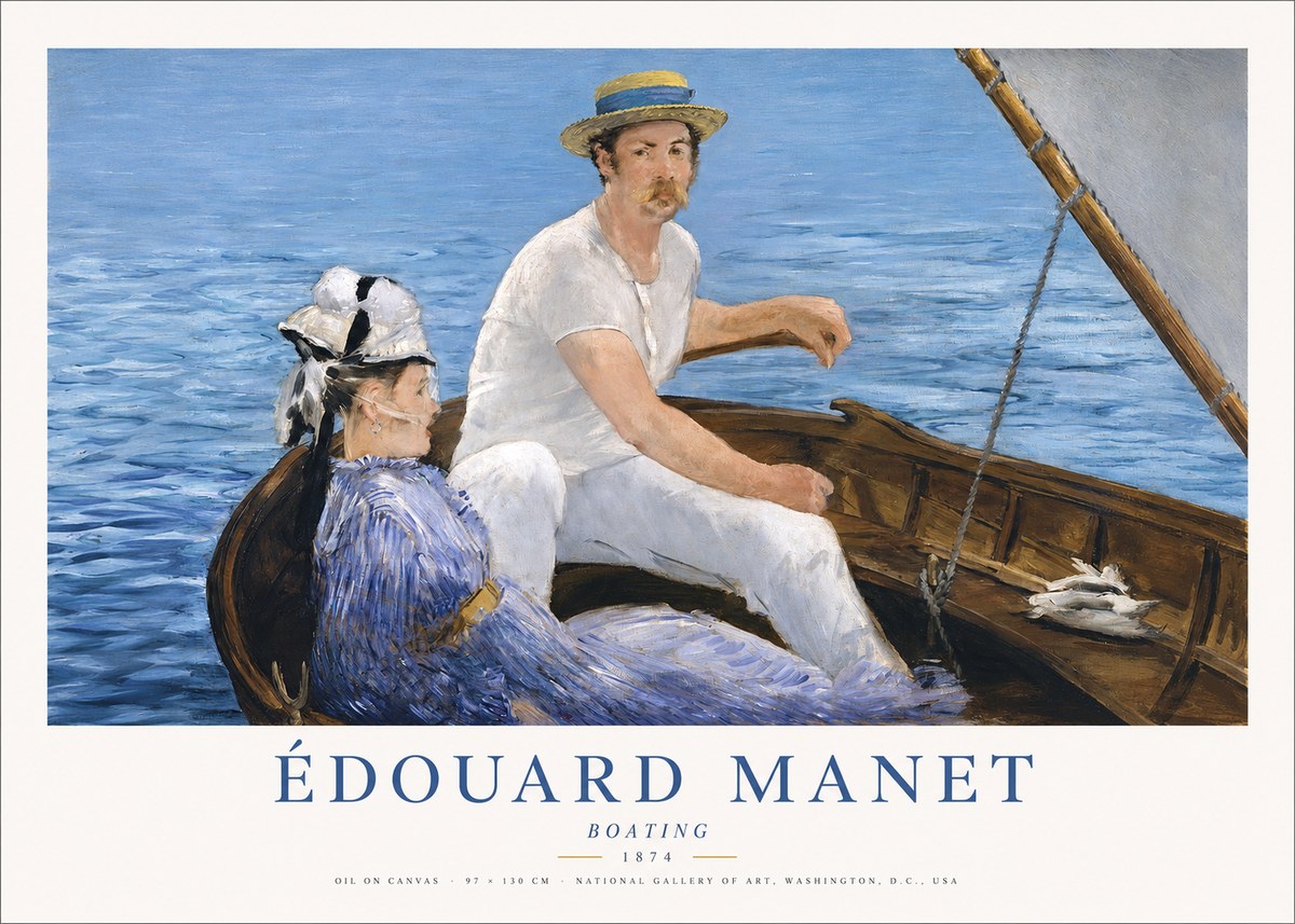 Édouard Manet Boating No1 - Plakát