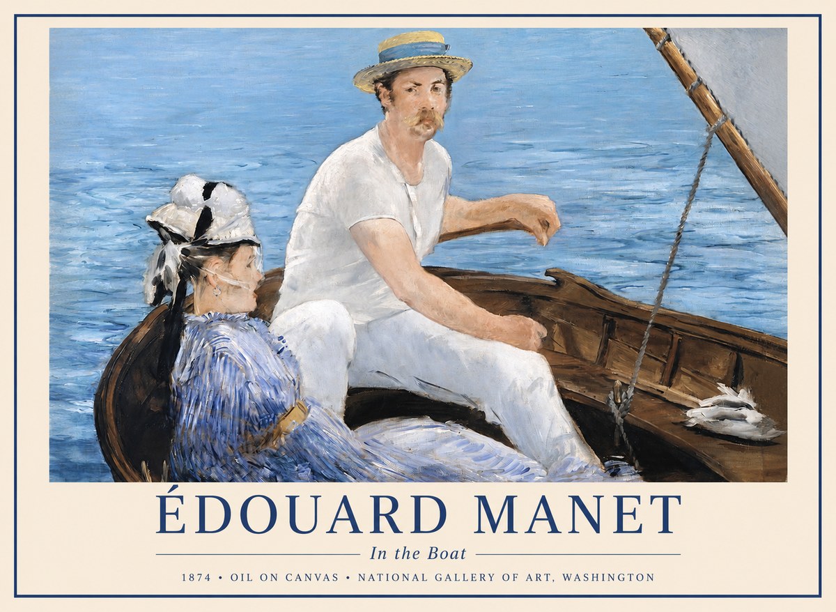 Édouard Manet Boating No6 - Plakát