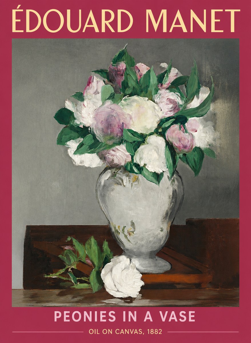 Édouard Manet Peonies in a Vase No2 - Plakát