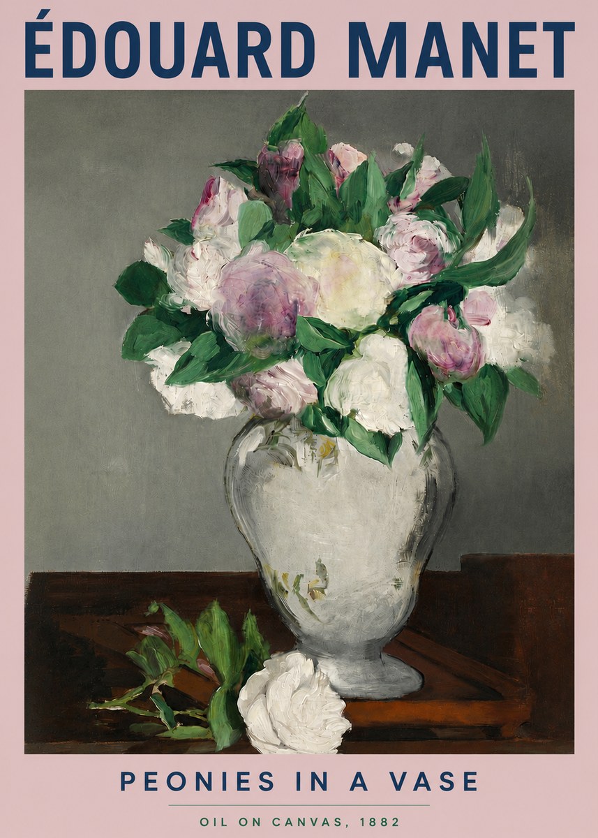 Édouard Manet Peonies in a Vase No3 - Plakát