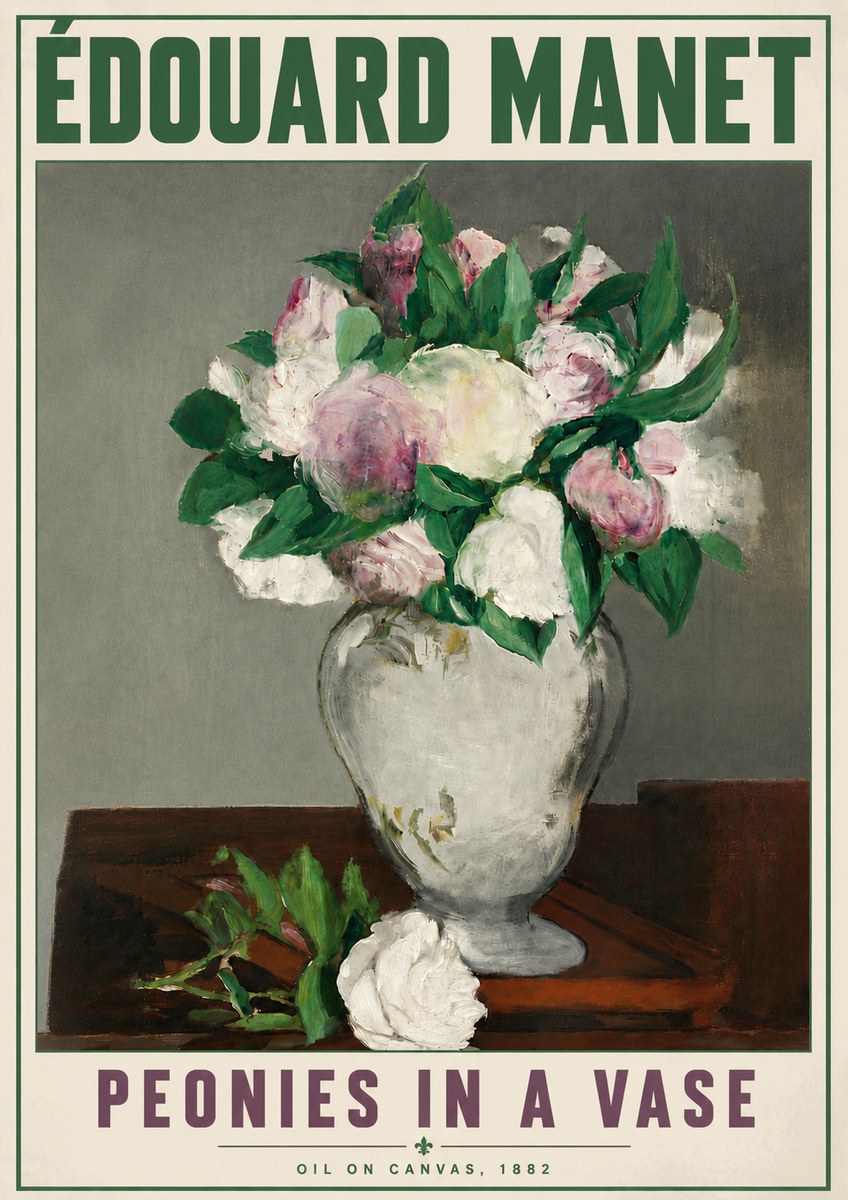 Édouard Manet Peonies in a Vase No6 - Plakát