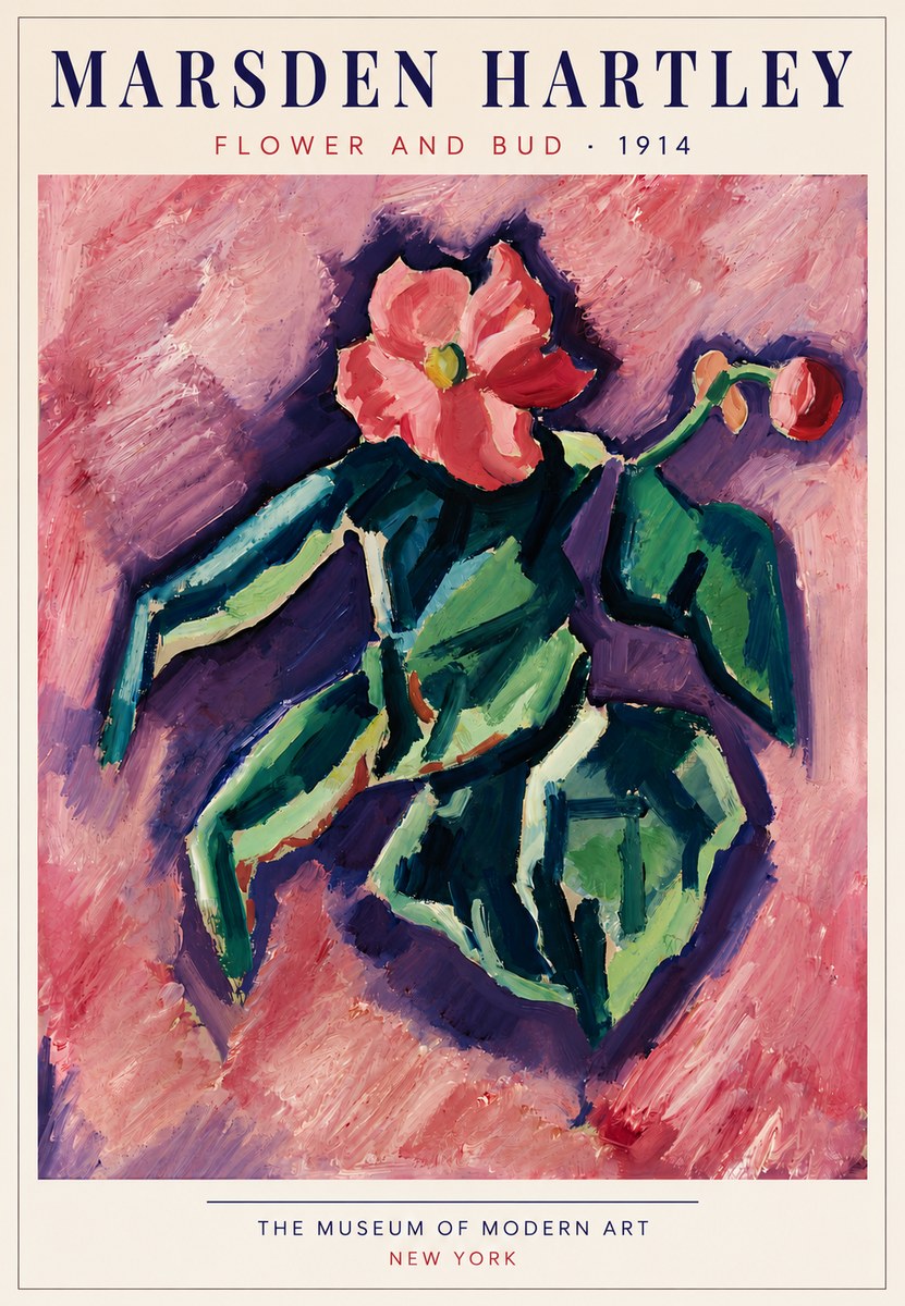 Marsden Hartley Flower and Bud No5 - Plakát