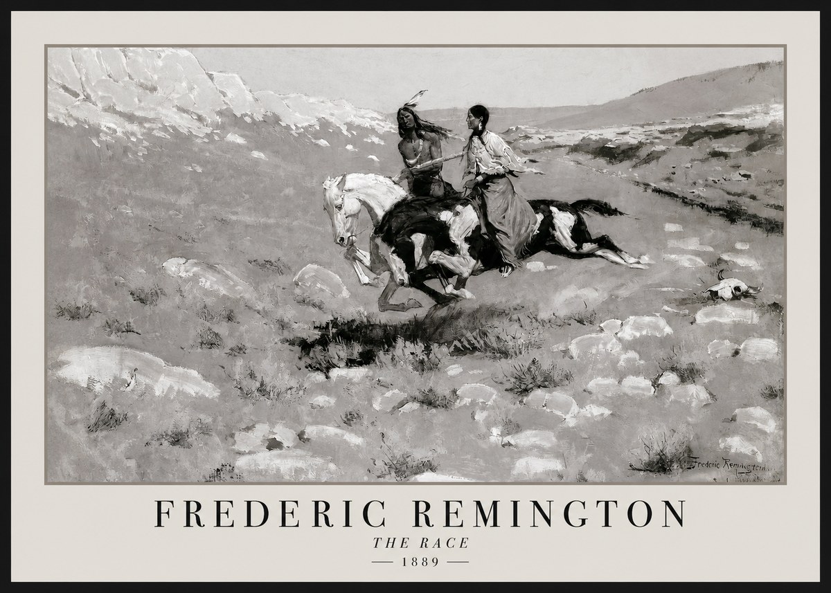 Frederic Remington The Race II No1 - Plakát