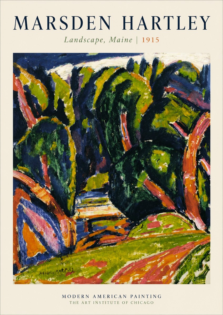 Marsden Hartley Landscape, Maine No1 - Plakát