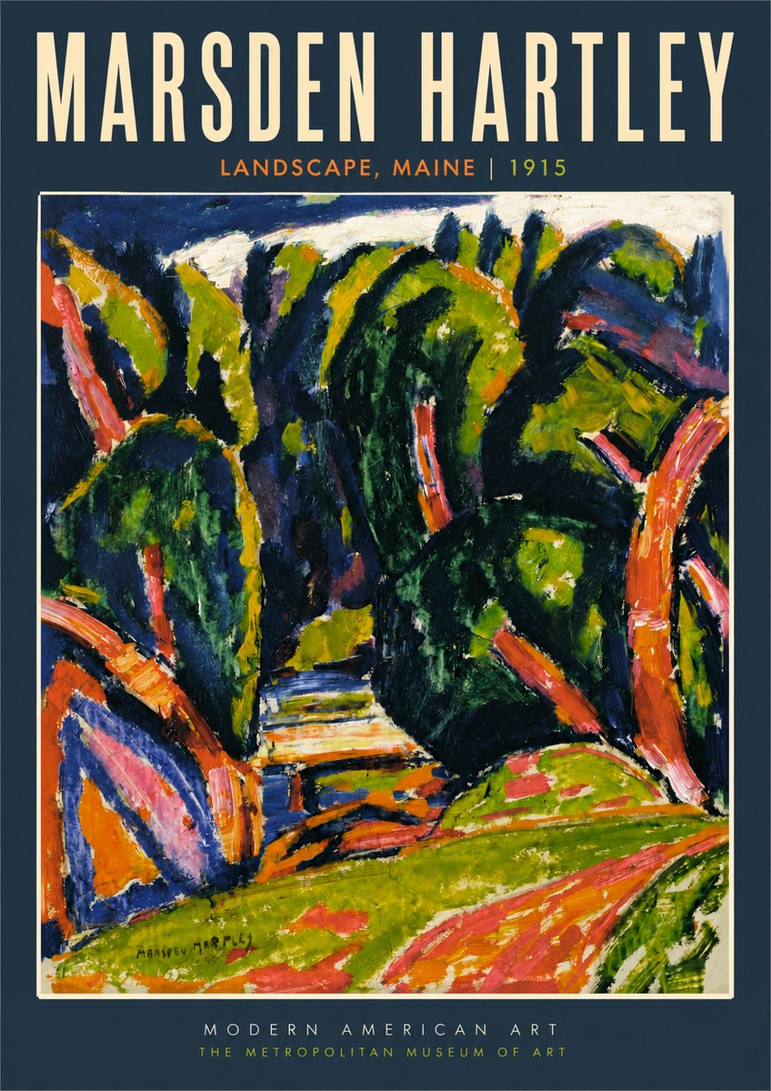 Marsden Hartley Landscape, Maine No2 - Plakát