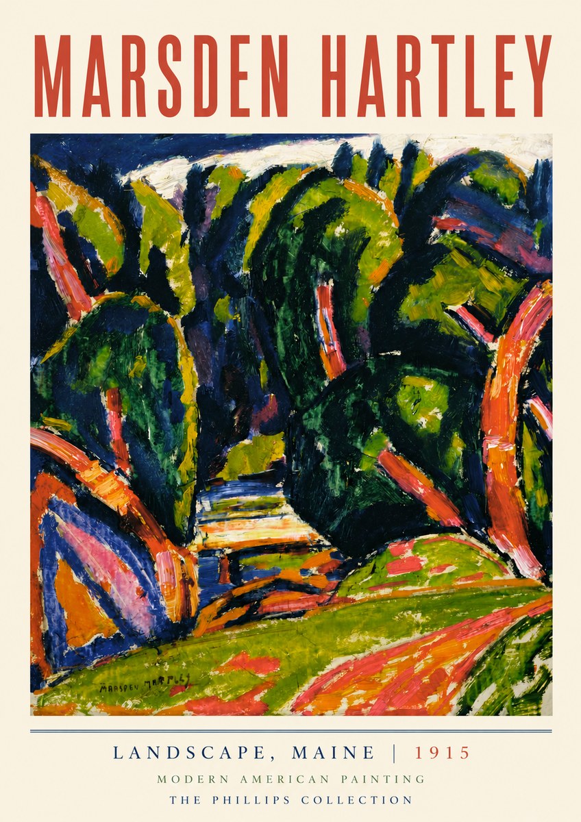 Marsden Hartley Landscape, Maine No3 - Plakát