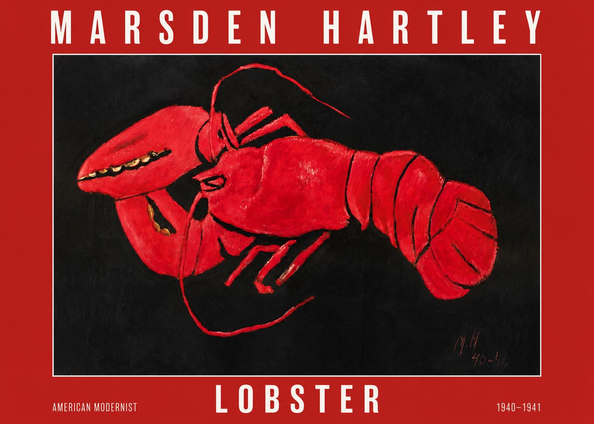 Marsden Hartley Lobster No2 - Plakát