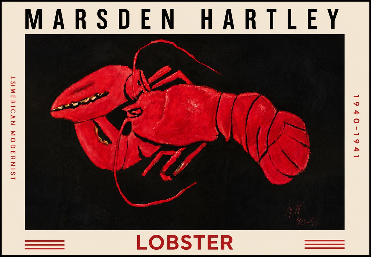 Marsden Hartley Lobster No4 - Plakát