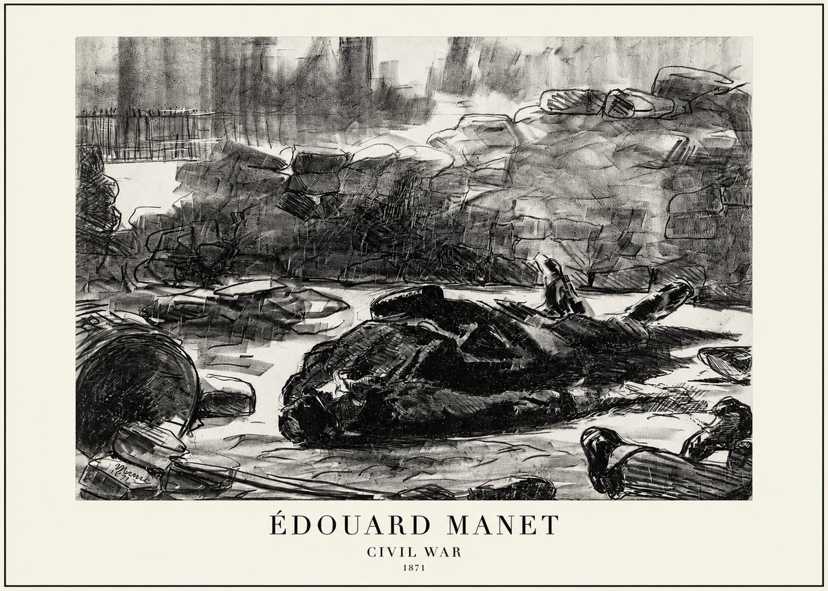 Édouard Manet Civil War No1 - Plakát