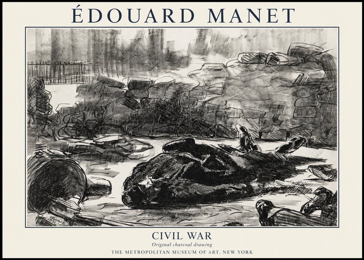 Édouard Manet Civil War No6 - Plakát