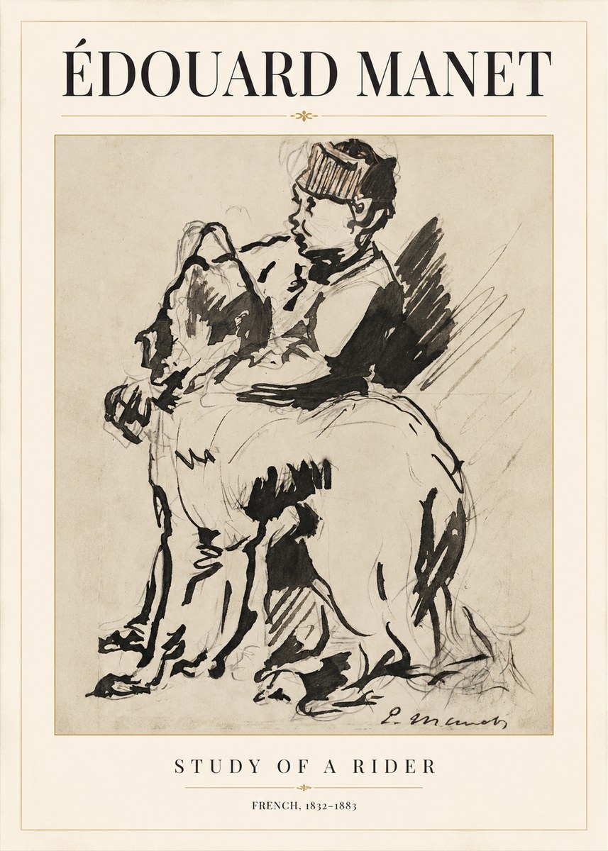 Édouard Manet Study of a Rider No1 - Plakát