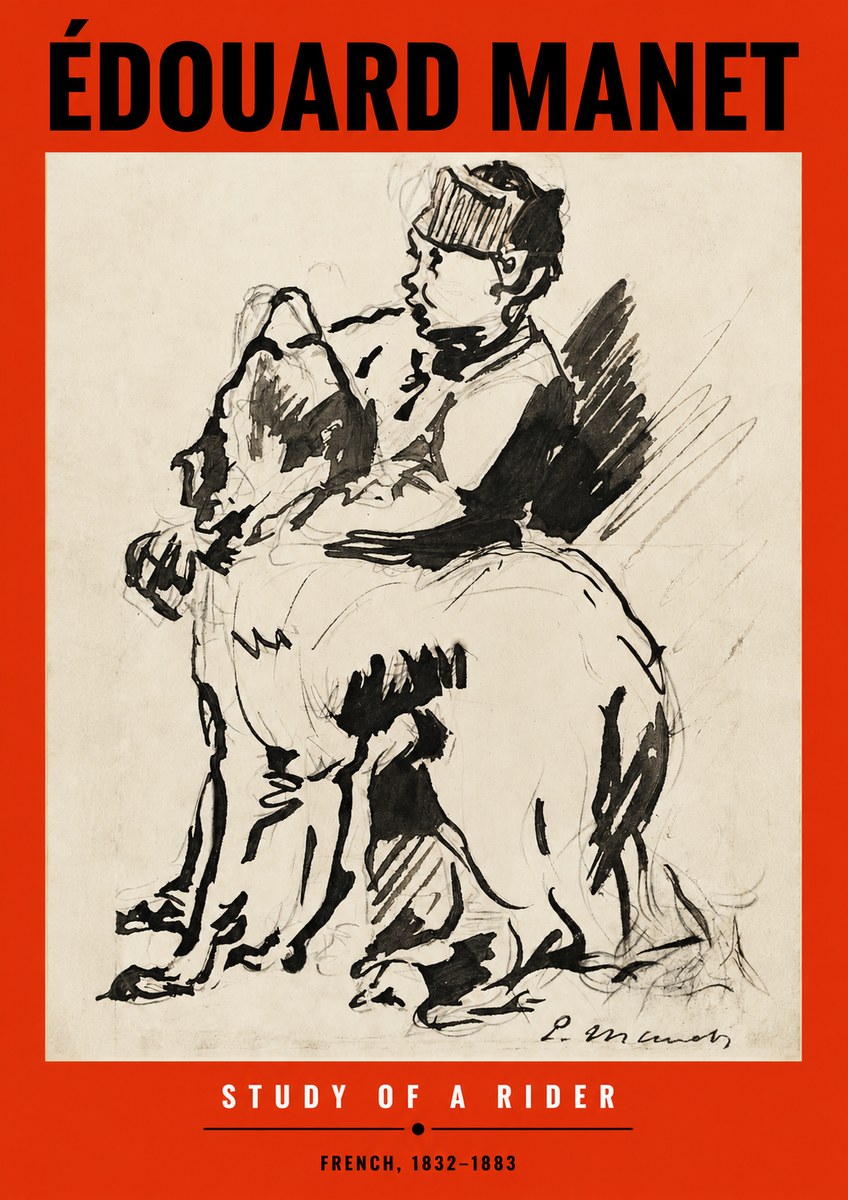 Édouard Manet Study of a Rider No2 - Plakát