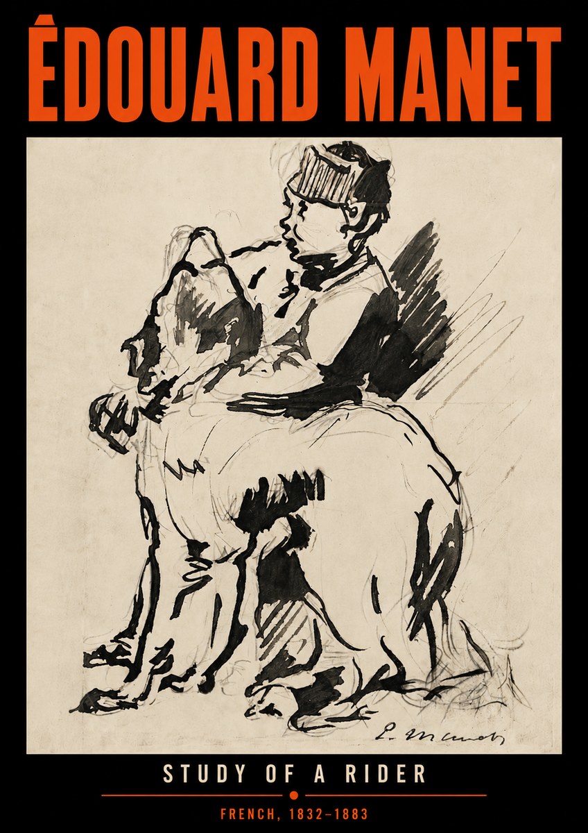 Édouard Manet Study of a Rider No6 - Plakát