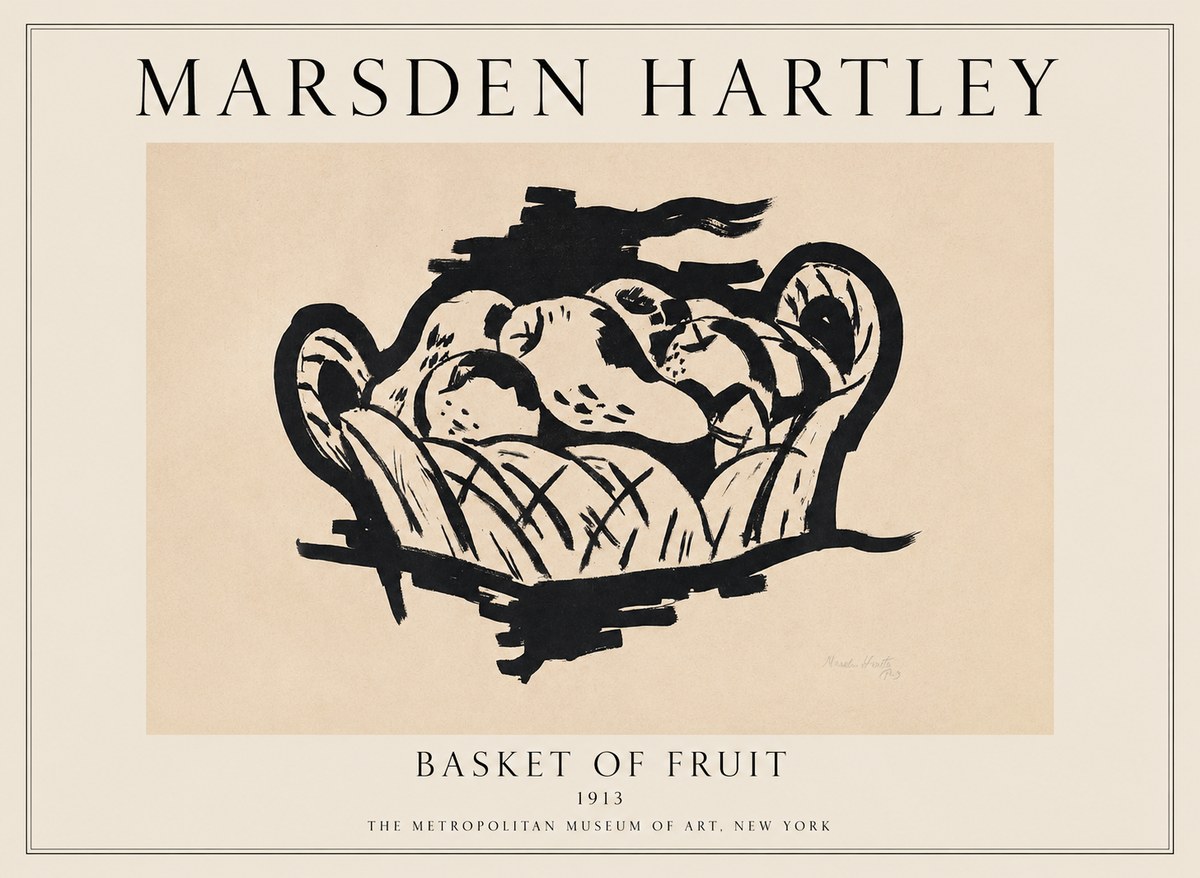 Marsden Hartley Basket of Fruit No1 - Plakát