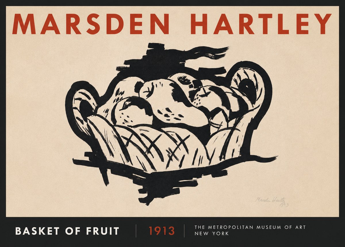Marsden Hartley Basket of Fruit No2 - Plakát