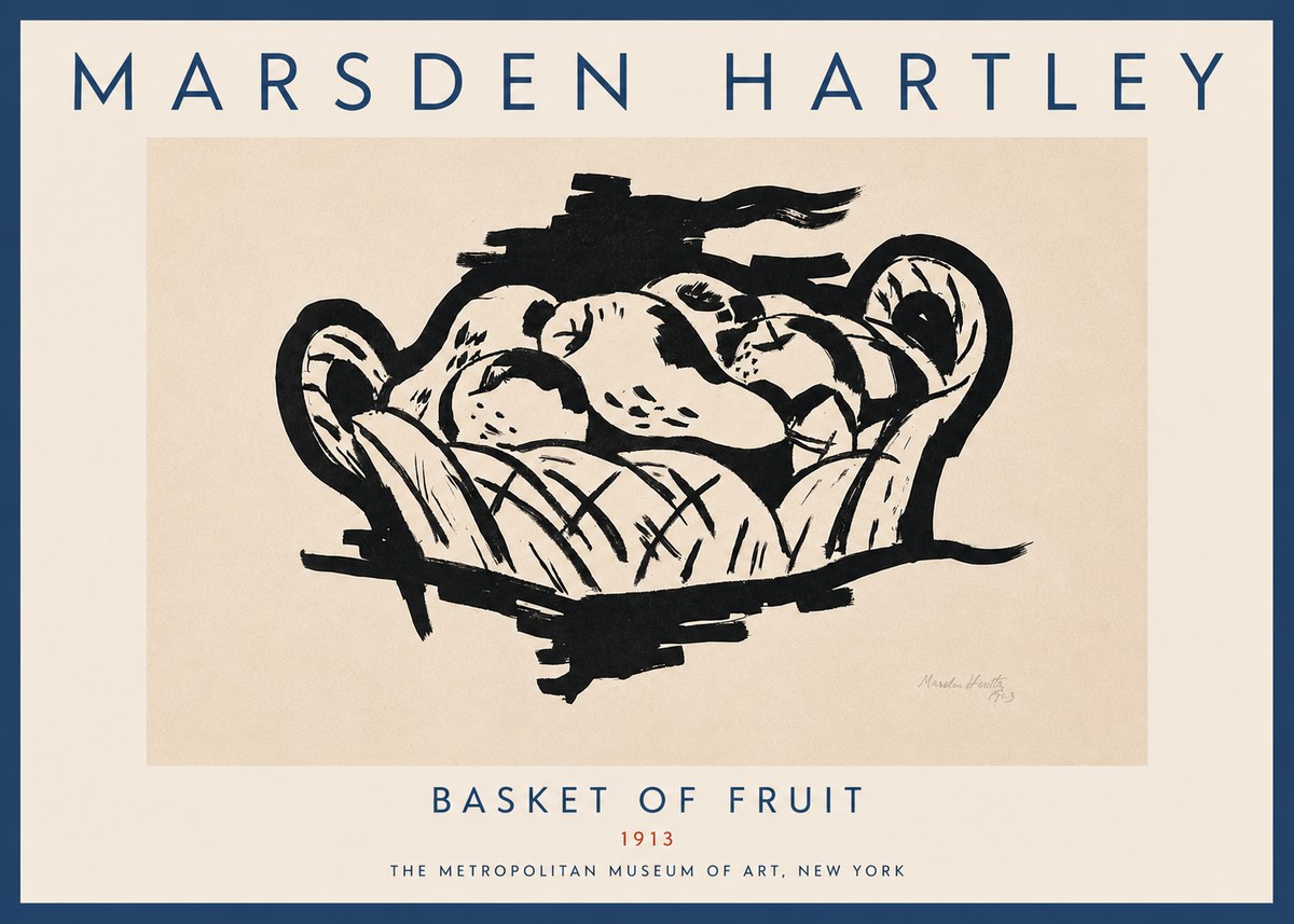 Marsden Hartley Basket of Fruit No5 - Plakát