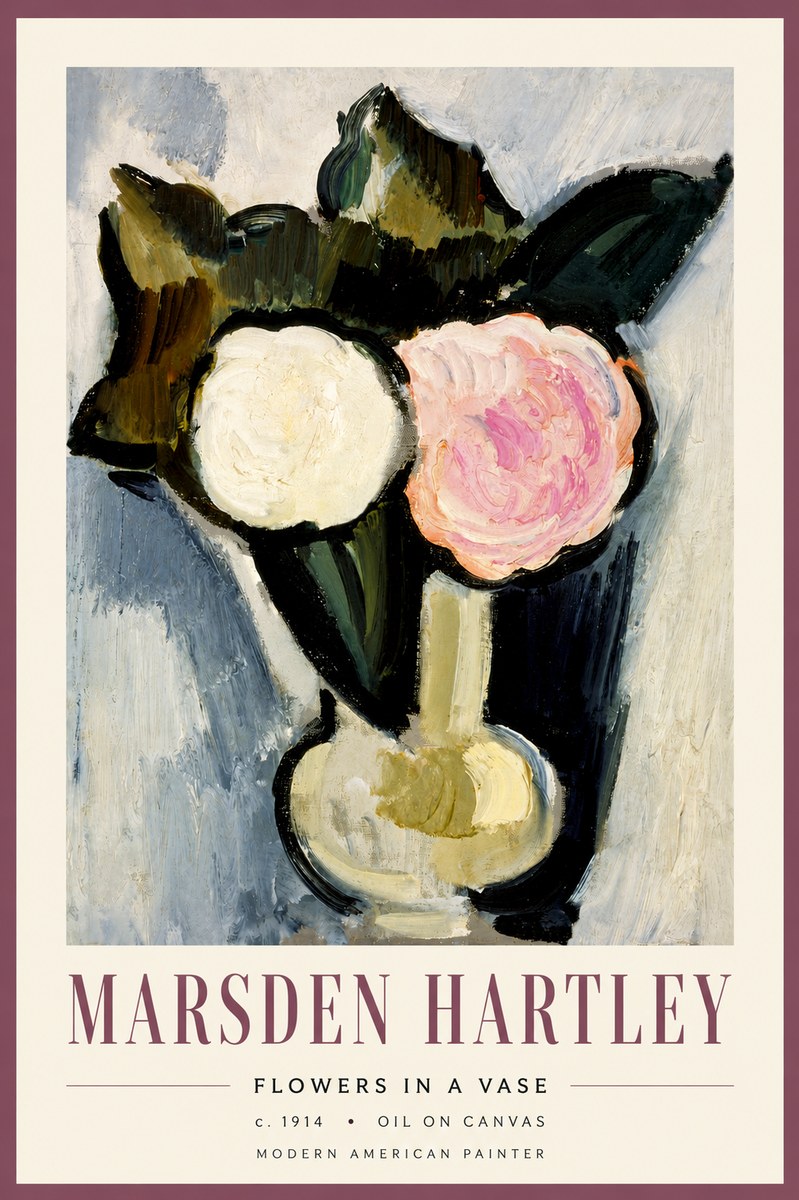 Marsden Hartley Flowers in a Vase No4 - Plakát