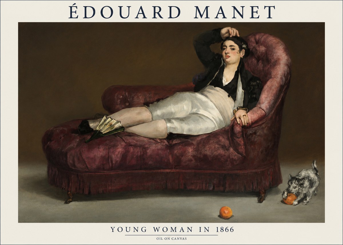 Édouard Manet Young Woman in 1866 No1 - Plakát