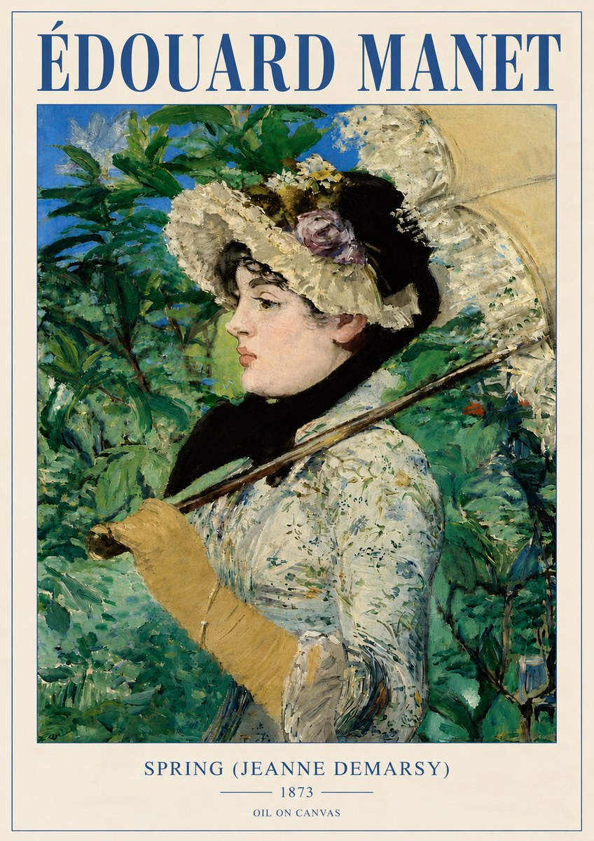 Édouard Manet Spring (Jeanne Demarsy) No4 - Plakát