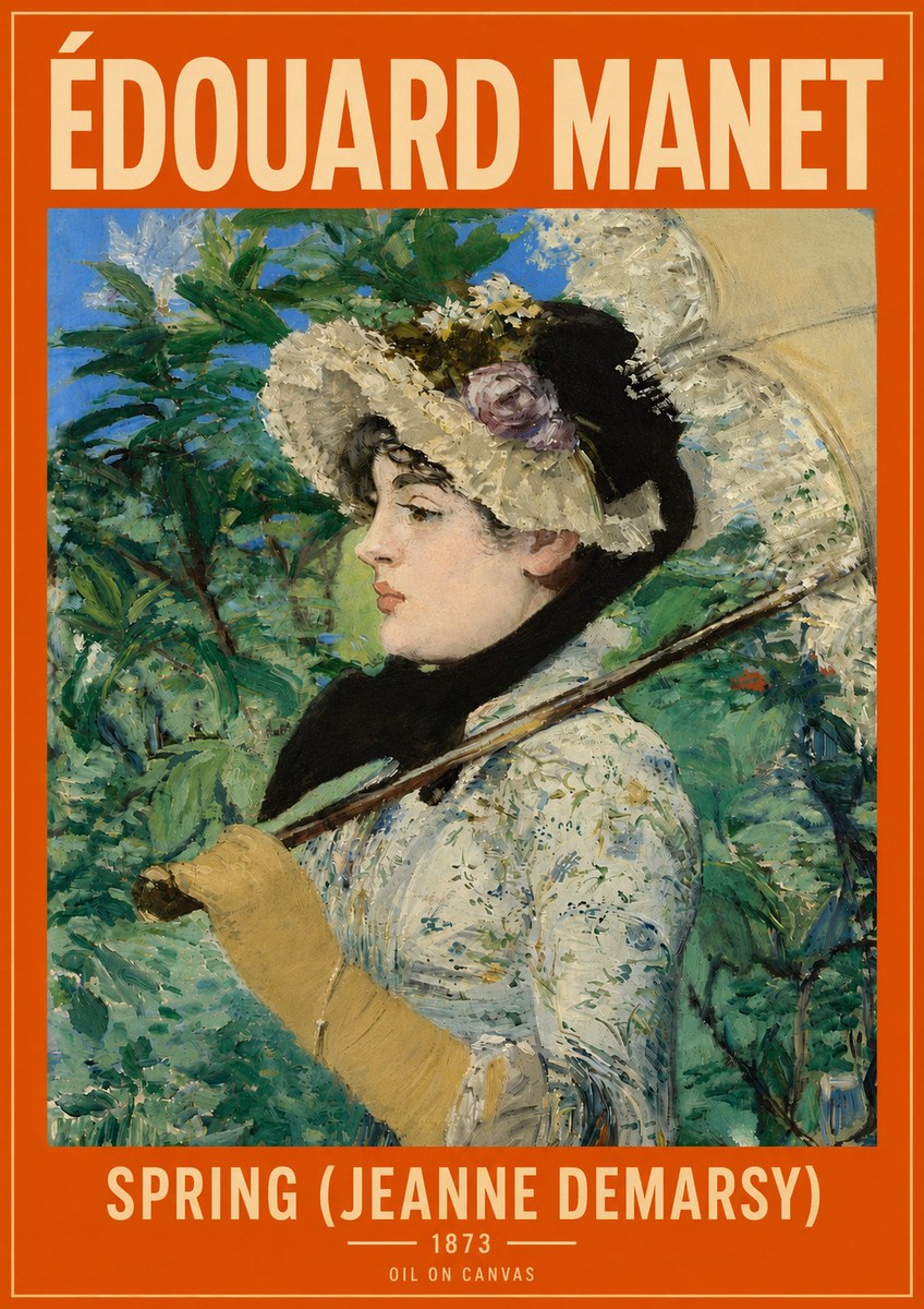 Édouard Manet Spring (Jeanne Demarsy) No5 - Plakát