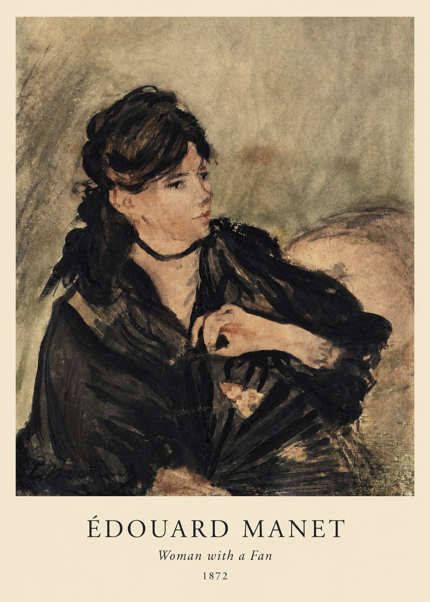 Édouard Manet Woman with a Fan No1 - Plakát