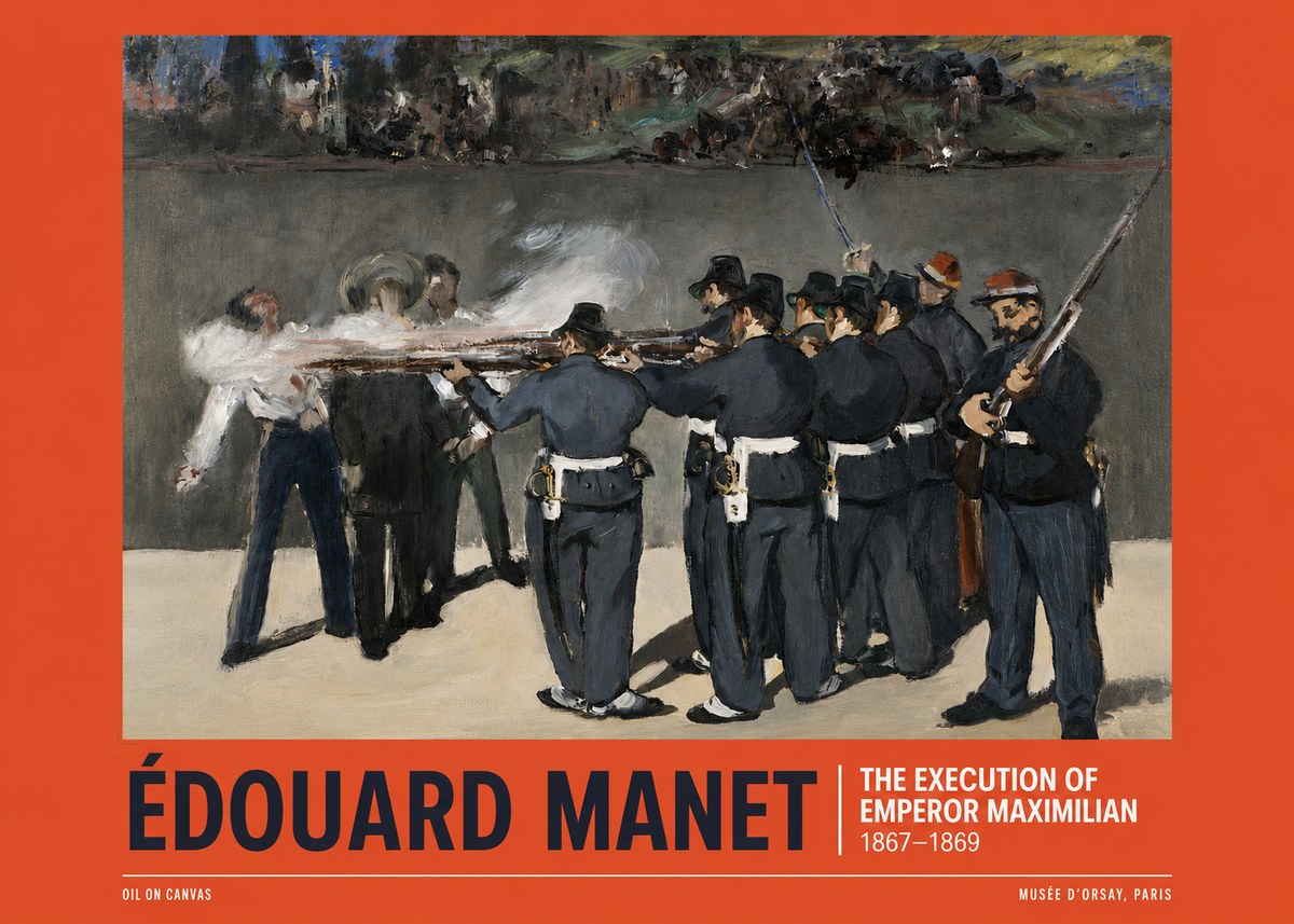 Édouard Manet The Execution of Emperor Maximilian No6 - Plakát