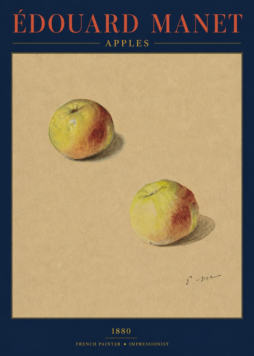 Édouard Manet Apples No3 - Plakát
