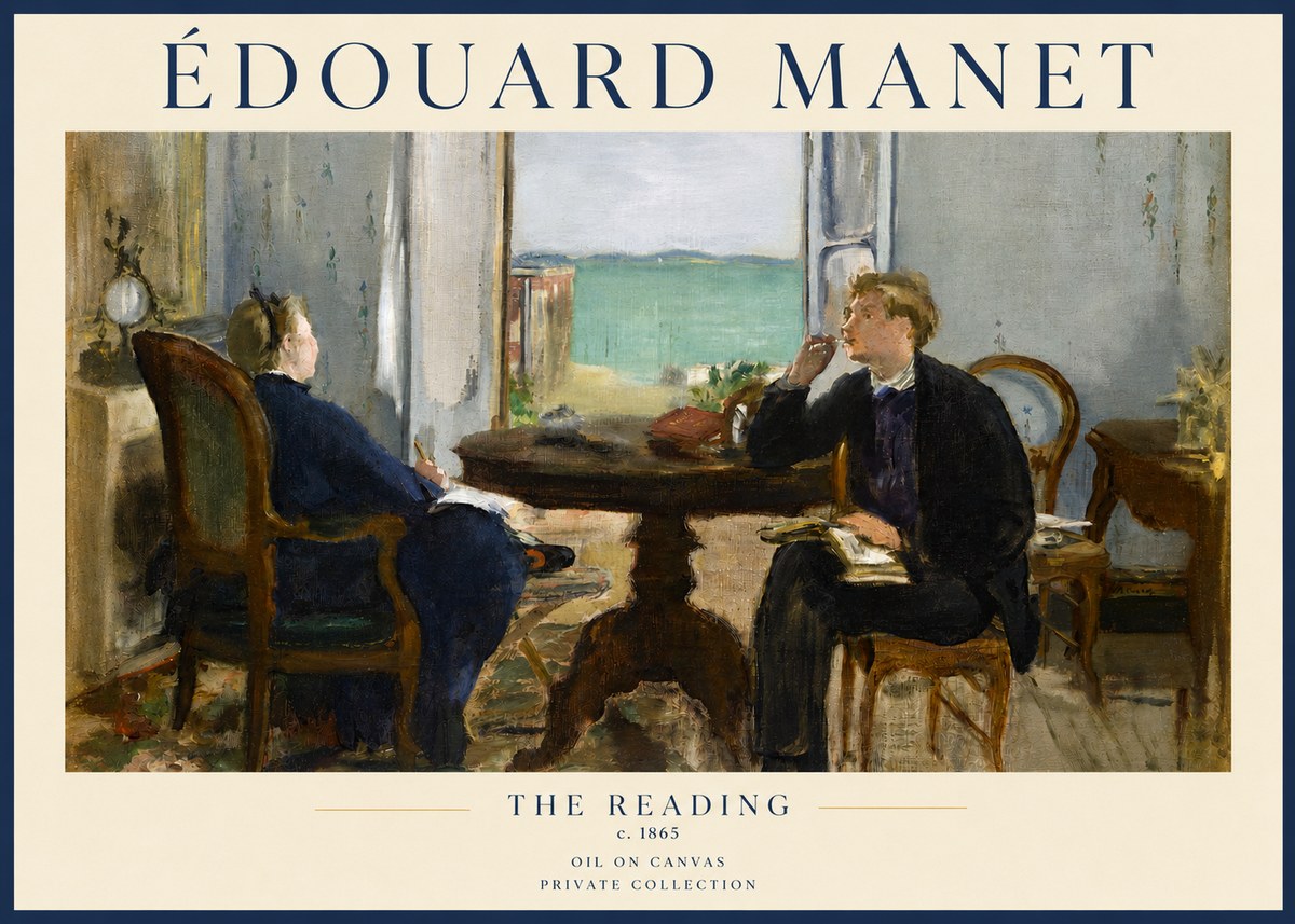Édouard Manet The Reading No3 - Plakát