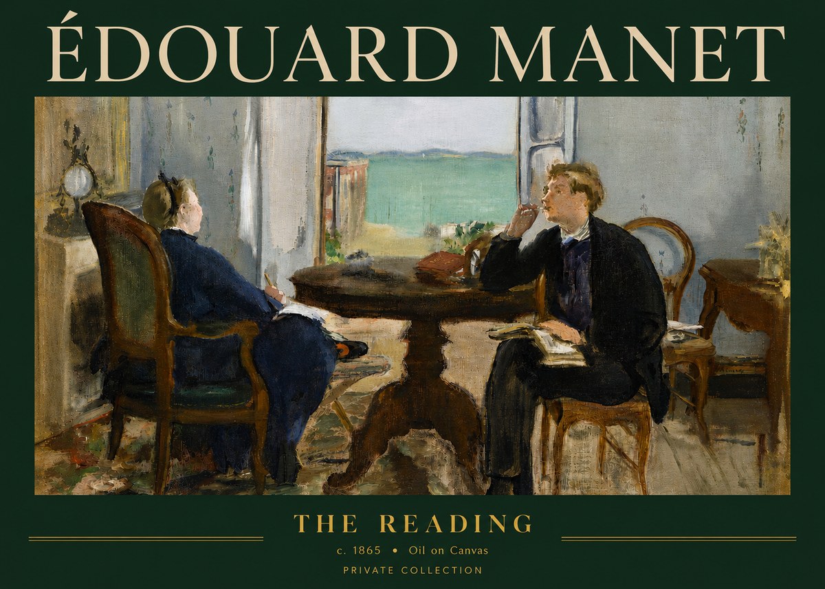 Édouard Manet The Reading No4 - Plakát