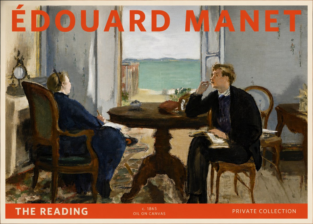 Édouard Manet The Reading No6 - Plakát