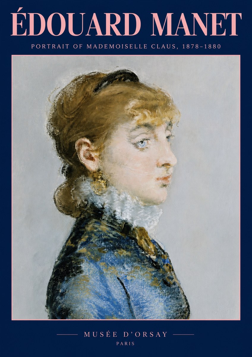 Édouard Manet Portrait of Mademoiselle Claus No3 - Plakát