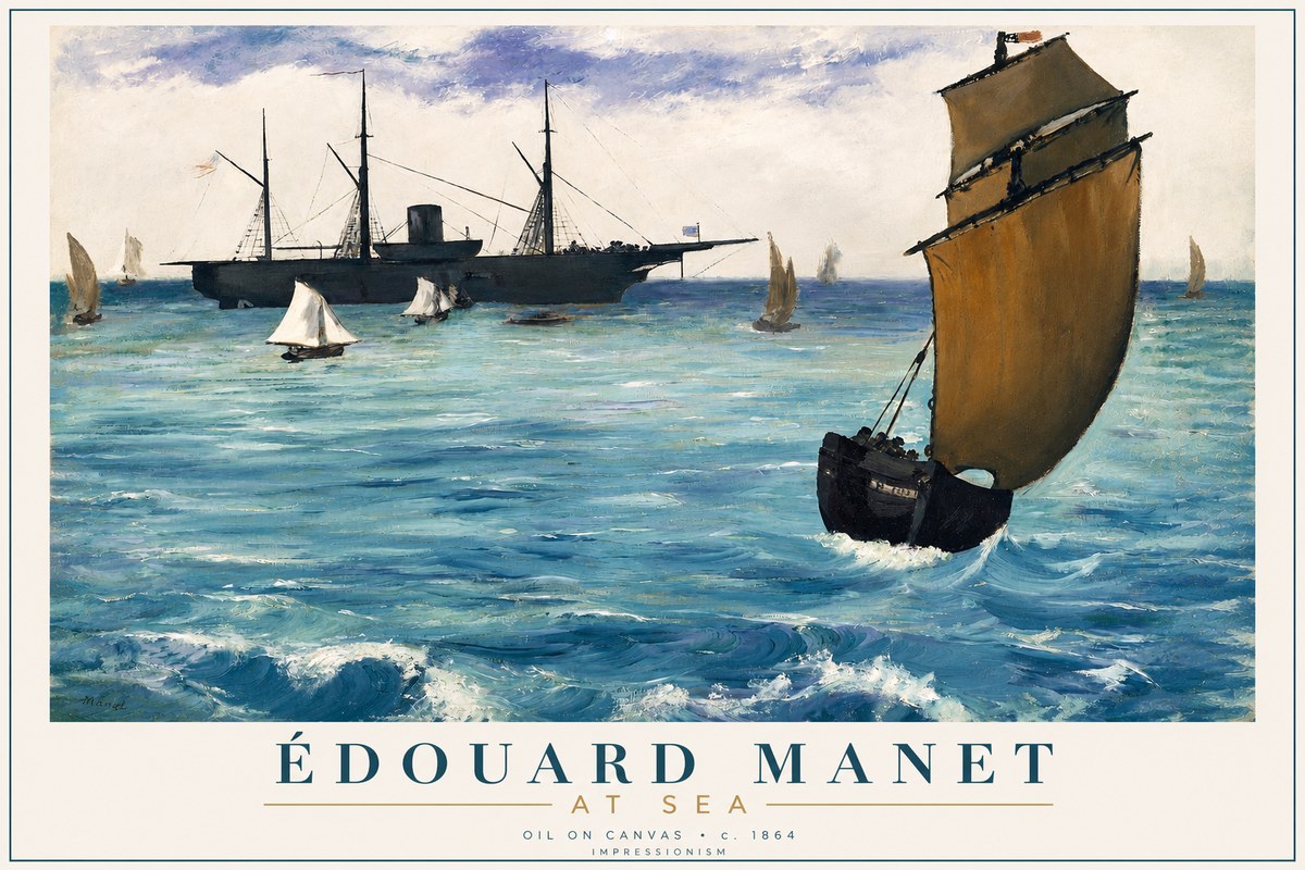 Édouard Manet At Sea No3 - Plakát