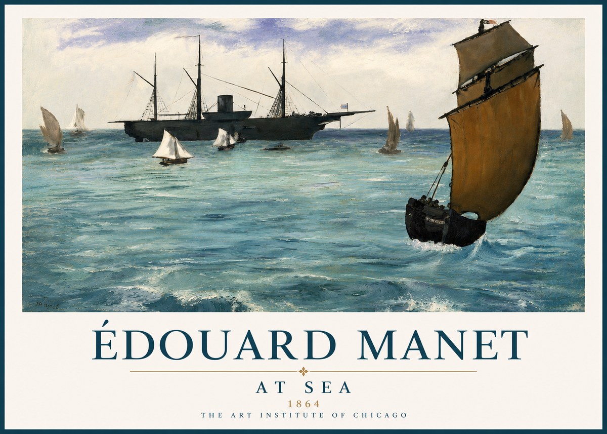 Édouard Manet At Sea No5 - Plakát