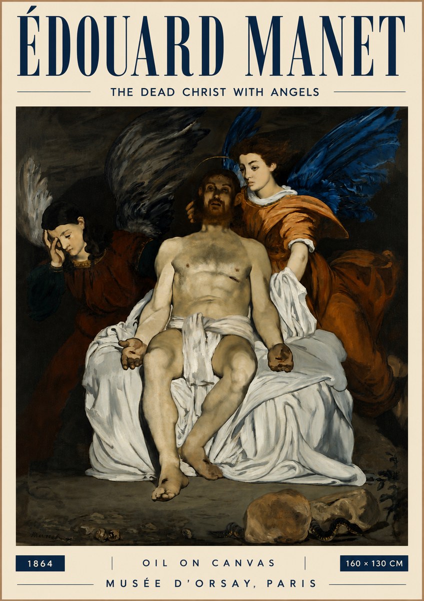 Édouard Manet The Dead Christ with Angels No6 - Plakát