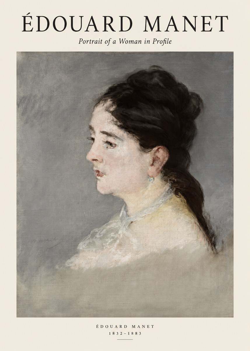 Édouard Manet Portrait of a Woman in Profile No1 - Plakát