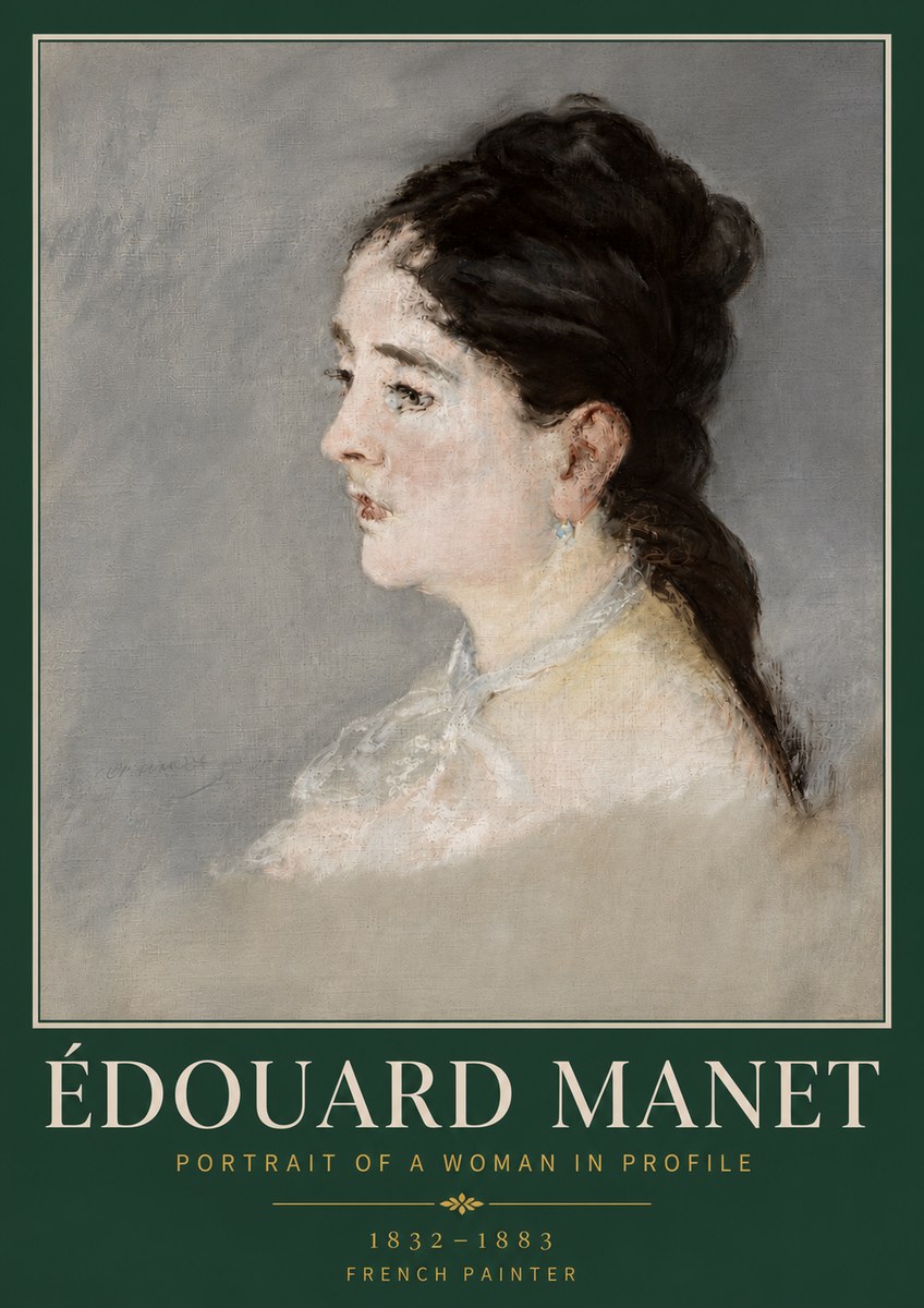 Édouard Manet Portrait of a Woman in Profile No4 - Plakát