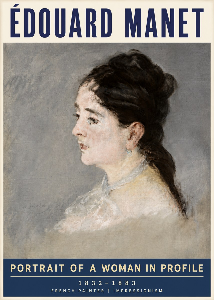 Édouard Manet Portrait of a Woman in Profile No6 - Plakát