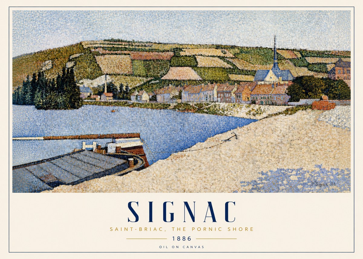 Signac Saint-briac, the Pornic Shore No3 - Plakát