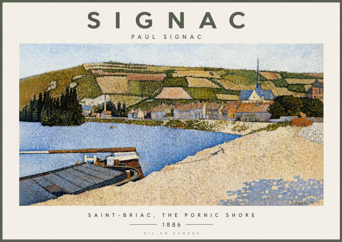 Signac Saint-briac, the Pornic Shore No5 - Plakát