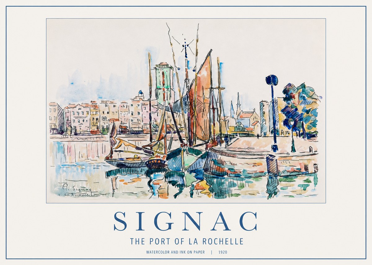 Signac The Port of La Rochelle No1 - Plakát