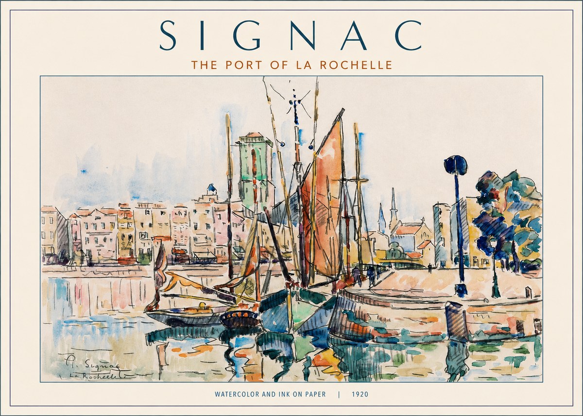 Signac The Port of La Rochelle No2 - Plakát