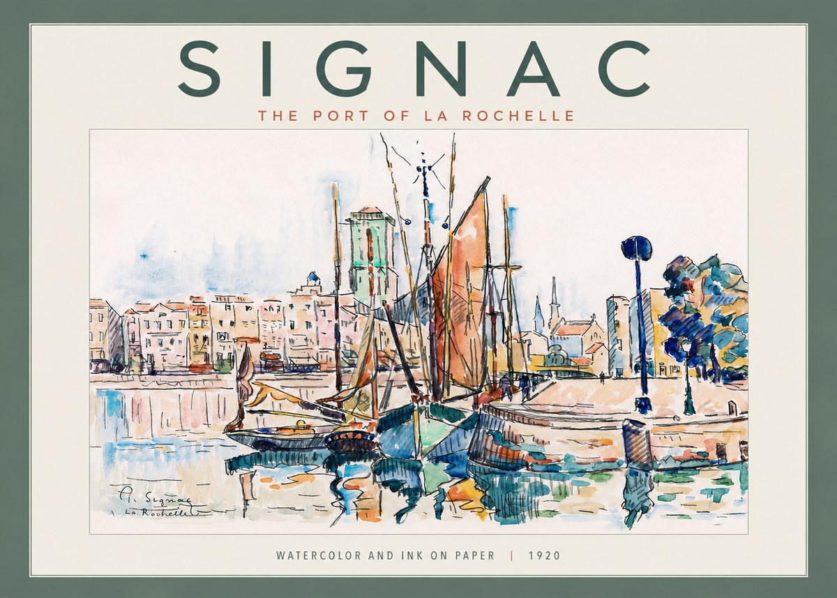 Signac The Port of La Rochelle No4 - Plakát