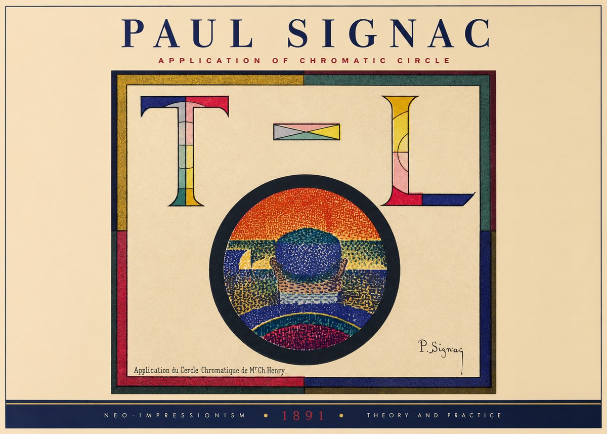 Signac Application of Chromatic Circle No2 - Plakát