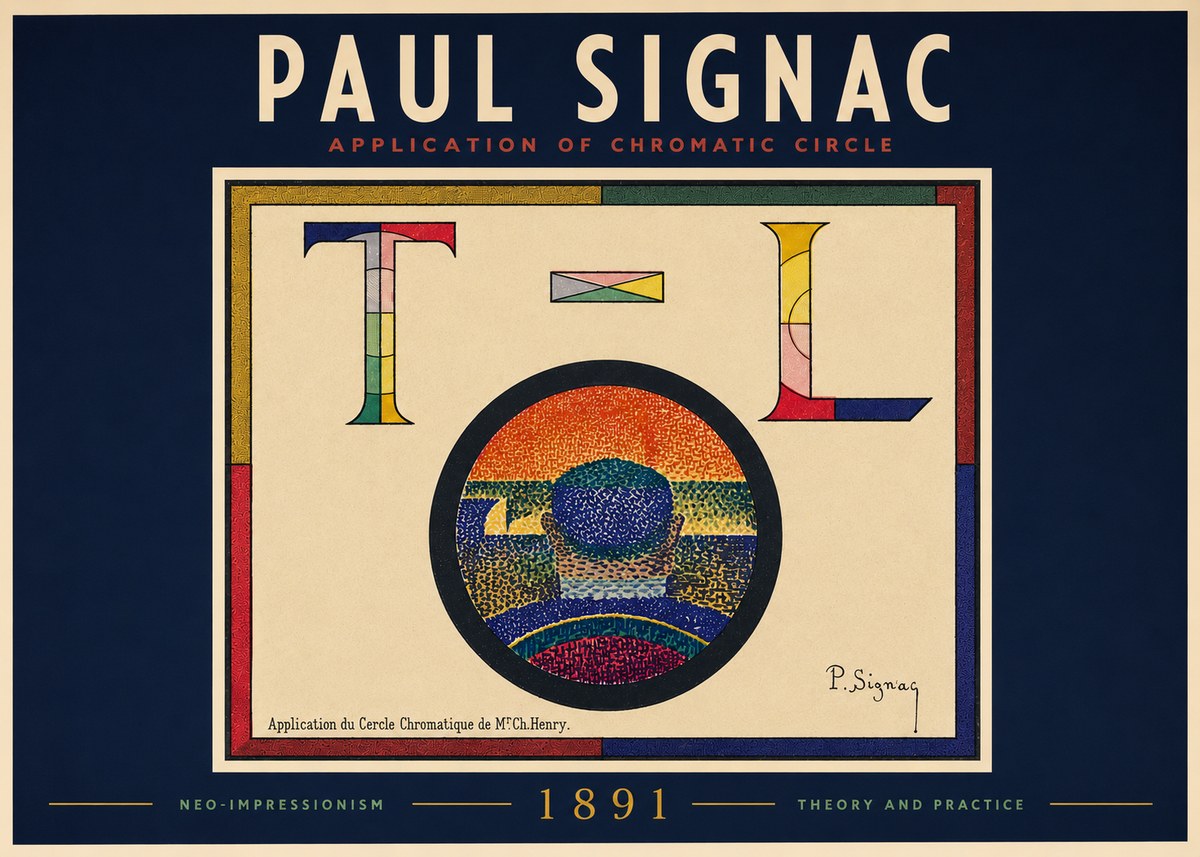 Signac Application of Chromatic Circle No4 - Plakát