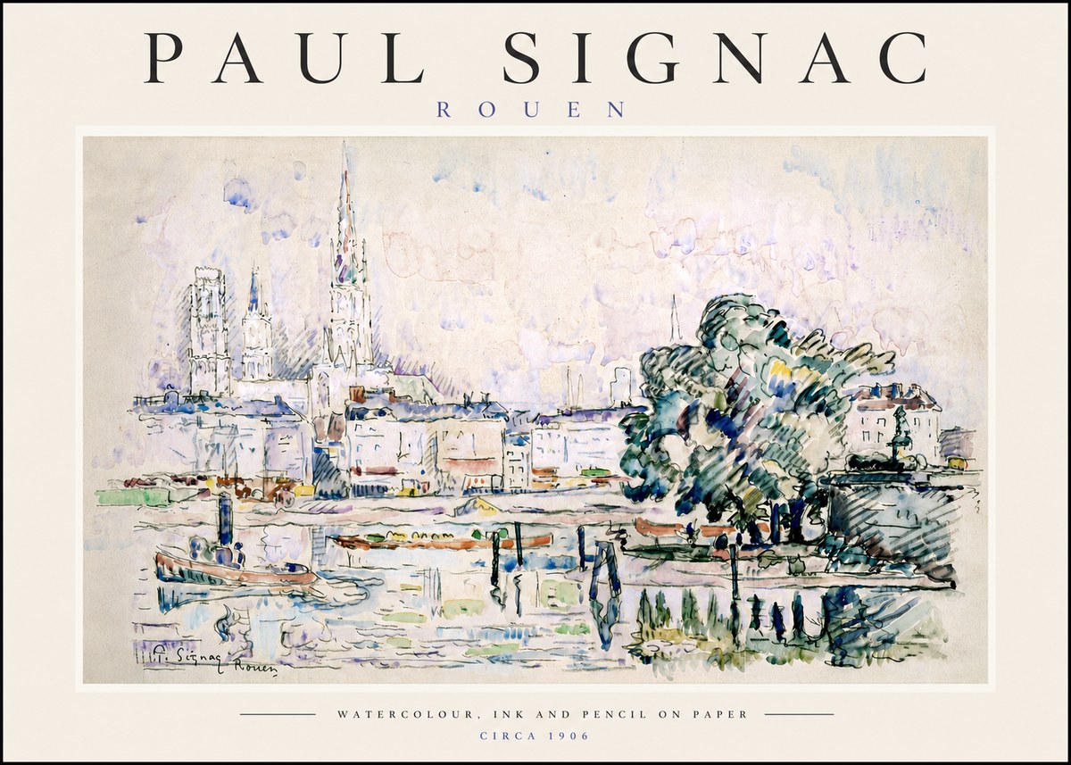 Signac Rouen No6 - Plakát