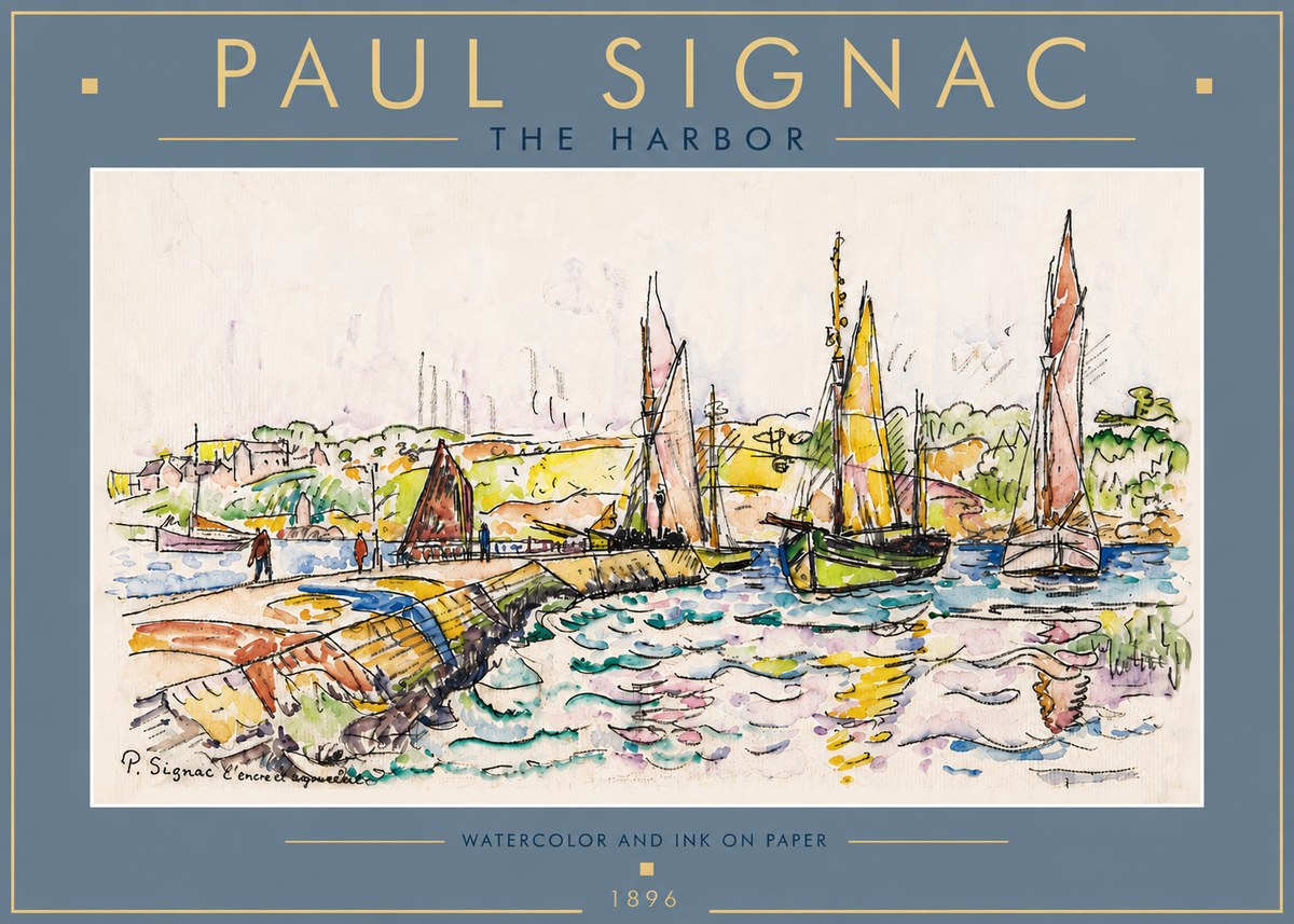 Signac The Harbor I No6 - Plakát