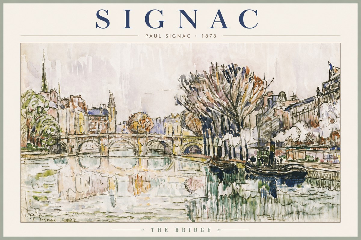 Signac The Bridge I No3 - Plakát